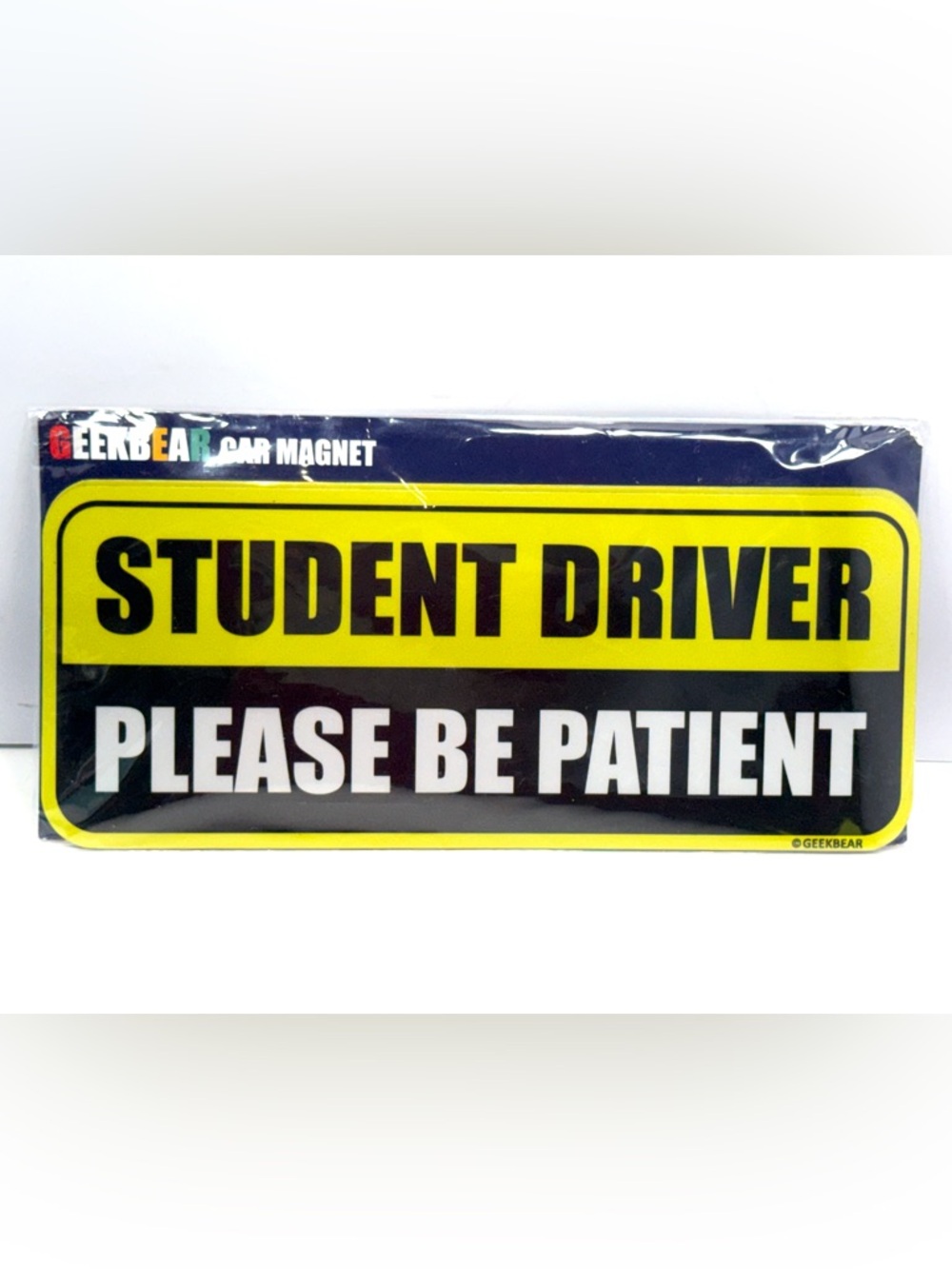GEEKBEAR Student Driver High Visibility Car Magnets - Set of 3 Plus 1 Extra
